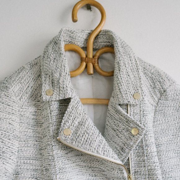 Jaclyn Smith Tweed Moto Jacket - Picture 3 of 4